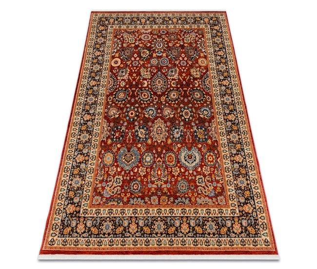 Conforama Alfombra KESHAN franjas Ornamento marco oriental 7573/53577 / oscuro 200x290 cm