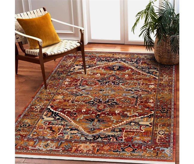 Conforama Alfombra KESHAN Franjas Ornamento Oriental 2886/53588 120x145 Cm