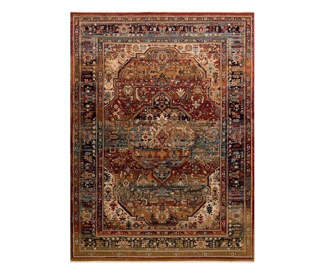Conforama Alfombra KESHAN Franjas Ornamento Oriental 7518/53528 / Oscuro 160x230 Cm