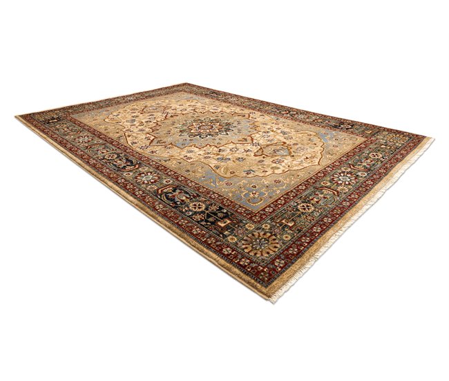 Conforama Alfombra KESHAN Franjas Rosetón Oriental 7519/53555 / Oscuro 80x145 Cm