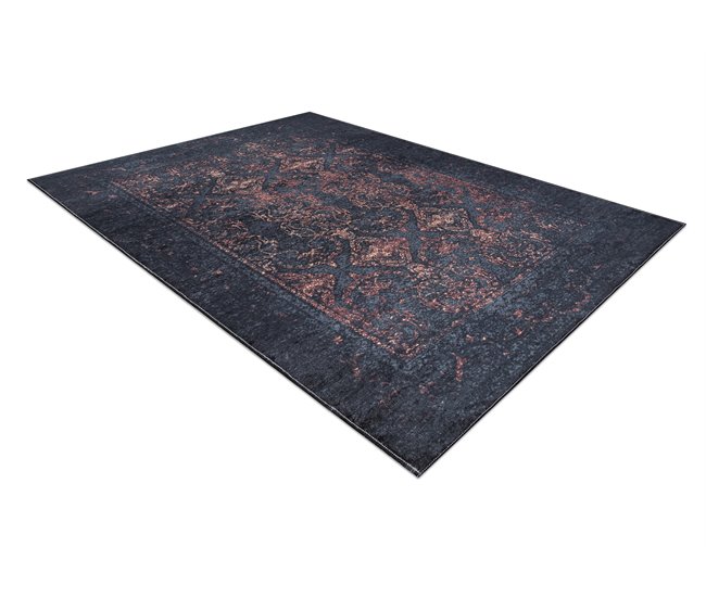 Conforama Alfombra Lavable ANDRE 1013 Ornamento Vintage Antideslizante 80x150 Cm