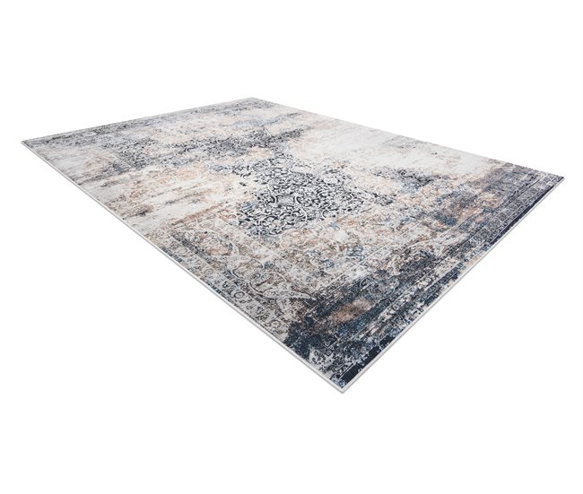 Conforama Alfombra Lavable ANDRE 1016 Ornamento Vintage Antideslizante - 80x150 Cm