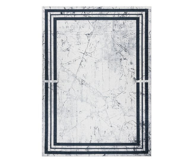 Conforama Alfombra Lavable ANDRE 1023 Marco Mármol Antideslizante 120x170 Cm