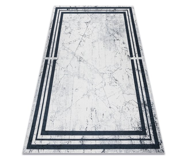 Conforama Alfombra Lavable ANDRE 1023 Marco Mármol Antideslizante 120x170 Cm
