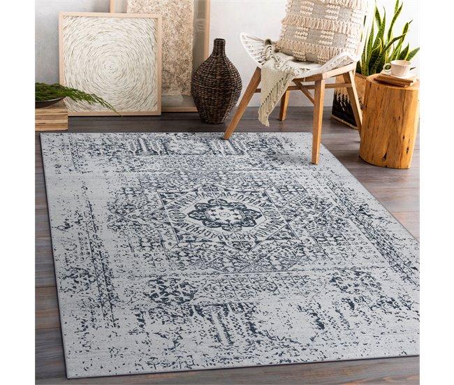 Conforama Alfombra Lavable ANDRE 1072 Rosetón Vintage Antideslizante 120x170 Cm