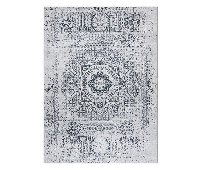 Conforama Alfombra Lavable ANDRE 1072 Rosetón Vintage Antideslizante 120x170 Cm