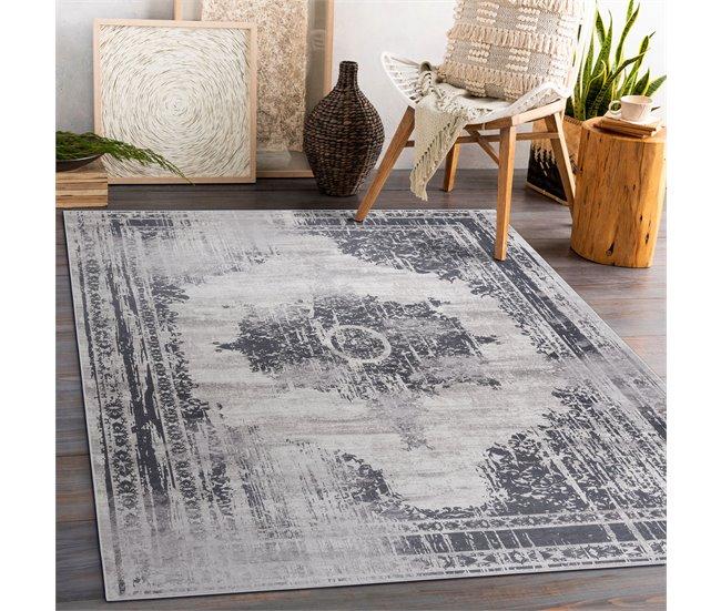 Conforama Alfombra Lavable ANDRE 1187 Ornamento Vintage Antideslizante 160x220 Cm
