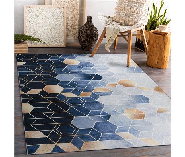 Conforama Alfombra Lavable ANDRE 1216 Cubo Geométrico Antideslizante - 160x220 Cm