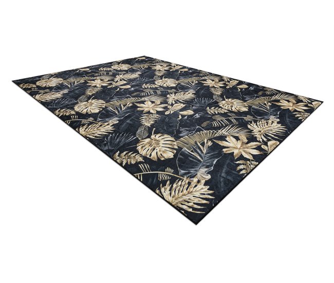 Conforama Alfombra Lavable ANDRE 1311 Hojas De Monstera Antideslizante 80x150 Cm