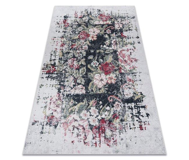 Conforama Alfombra lavable ANDRE 1816D flores vintage antideslizante 120x170 cm