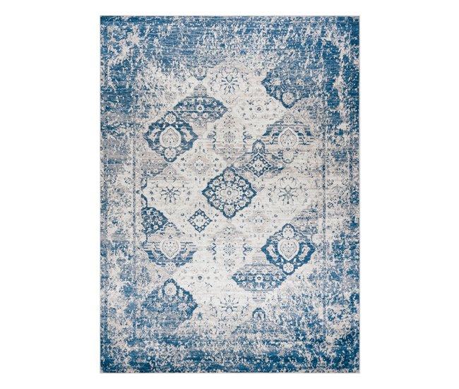 Conforama Alfombra Lavable ANDRE 1819C Rosetón Vintage Antideslizante 160x220 Cm