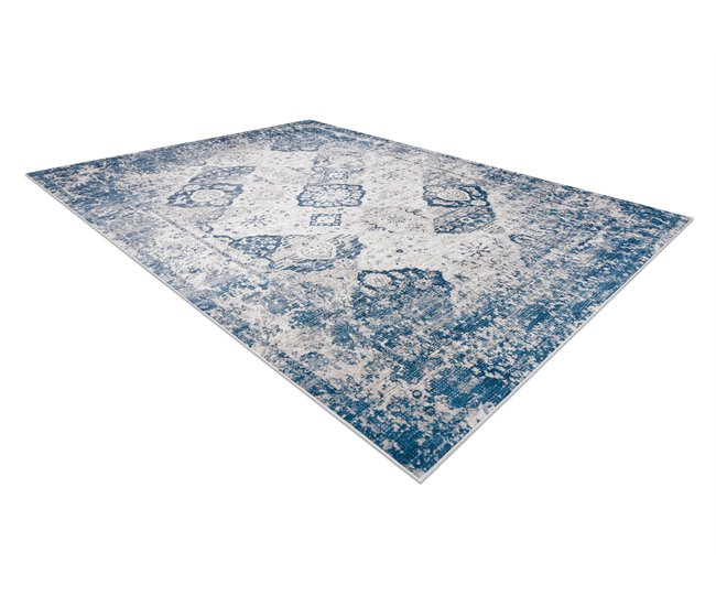 Conforama Alfombra Lavable ANDRE 1819C Rosetón Vintage Antideslizante 160x220 Cm
