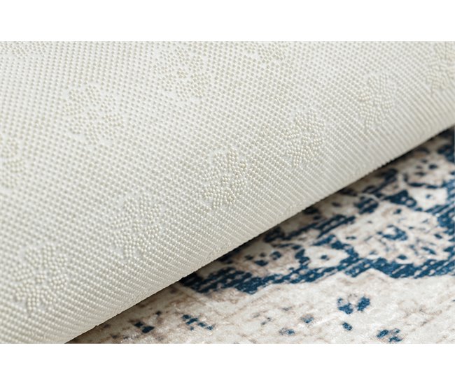 Conforama Alfombra Lavable ANDRE 1819C Rosetón Vintage Antideslizante 160x220 Cm