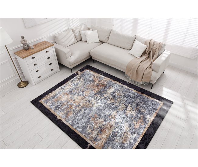 Conforama Alfombra Lavable MIRO 51328.804 Abstracción Antideslizante 160x220 Cm