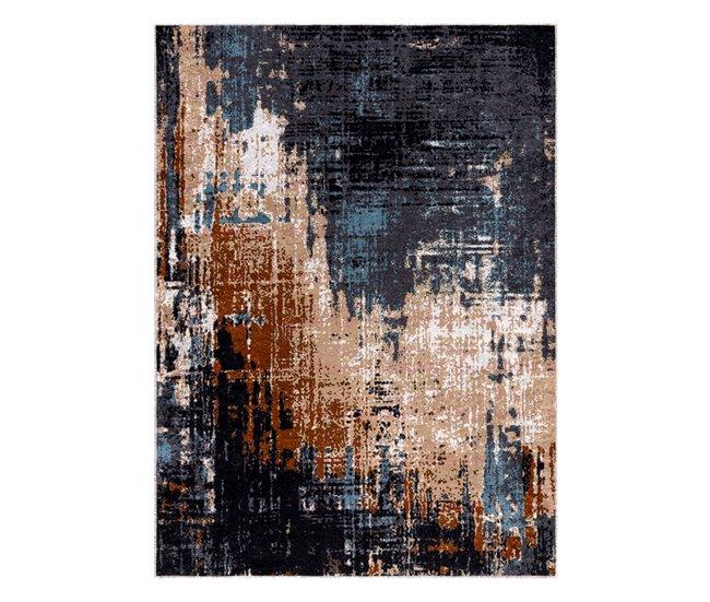 Conforama Alfombra Lavable MIRO 51454.802 Abstracción Antideslizante - Oscuro 80x150 Cm