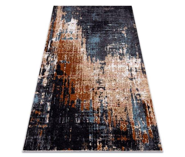 Conforama Alfombra Lavable MIRO 51454.802 Abstracción Antideslizante - Oscuro 80x150 Cm