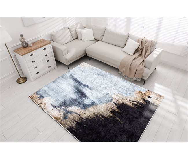 Conforama Alfombra Lavable MIRO 51573.802 Abstracción Antideslizante 120x170 Cm