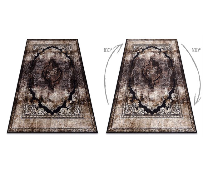 Conforama Alfombra Lavable MIRO 51664.805 Rosetón Marco Antideslizante - 120x170 Cm