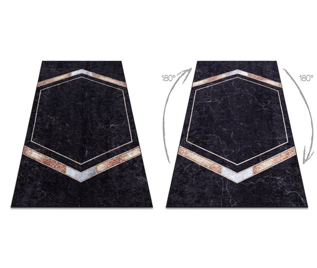 Conforama Alfombra Lavable MIRO 52025.802 Mármol Geométrico Antideslizante - 80x150 Cm