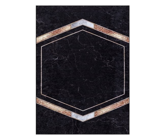 Conforama Alfombra Lavable MIRO 52025.802 Mármol Geométrico Antideslizante - 80x150 Cm