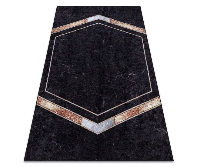 Conforama Alfombra lavable MIRO 52025.802 Mármol geométrico antideslizante - 80x150 cm