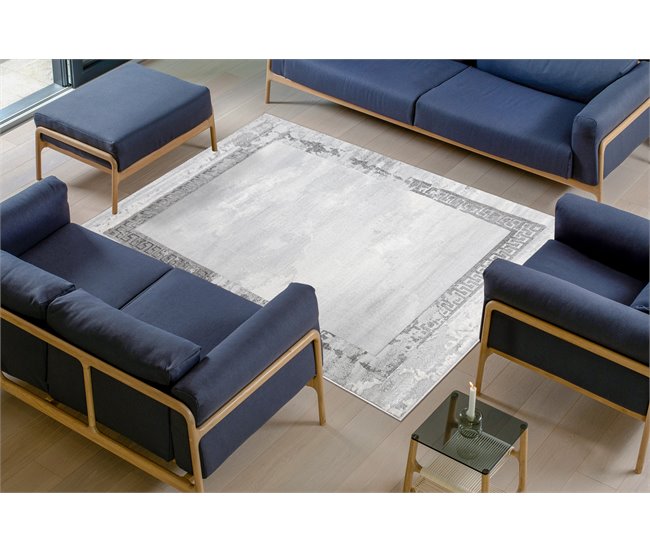 Conforama Alfombra LIRA E1473 Marco Griego Vintage Estructural Moderna Glamour - 200x290 Cm