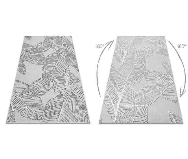 Conforama Alfombra LIRA E1482 Hojas Estructural Moderna Glamour - 80x150 Cm