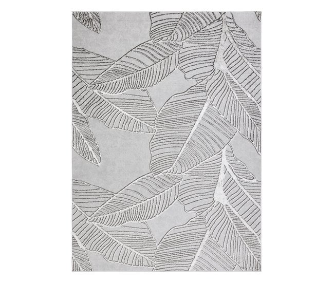 Conforama Alfombra LIRA E1482 Hojas Estructural Moderna Glamour - 140x190 Cm