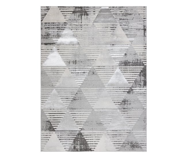Conforama Alfombra LIRA E1627 Triangulos Geométrico Estructural Moderna Glamour - 80x150 Cm