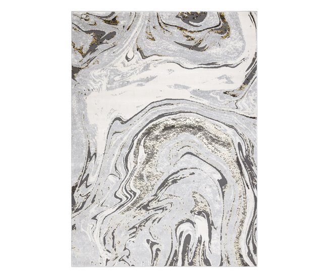 Conforama Alfombra LIRA E1686 Abstracta Estructural Moderna Glamour 140x190 Cm