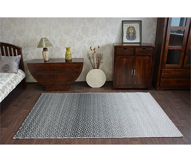 Conforama Alfombra LISBOA 27208/356 Estructural Negro/gris 120x170 Cm