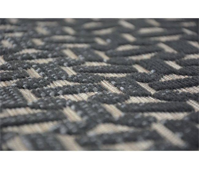 Conforama Alfombra LISBOA 27208/356 Estructural Negro/gris 120x170 Cm