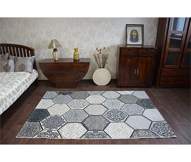 Conforama Alfombra LISBOA 27212/356 Hexágono Panal De Abeja 80x150 Cm