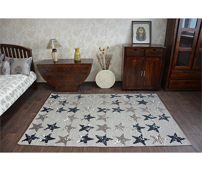 Conforama Alfombra LISBOA 27219/975 Estrellas Estrellitas 80x150 Cm