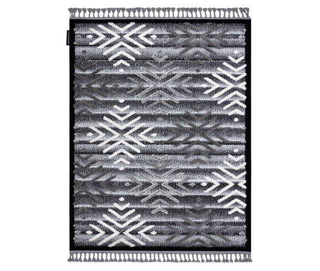 Conforama Alfombra MAROC P658 Copos De Nieve Franjas Bereber Marroquí Shaggy 80x150 Cm