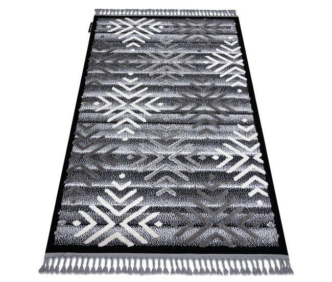 Conforama Alfombra MAROC P658 Copos de nieve Franjas Bereber marroquí Shaggy 120x170 cm