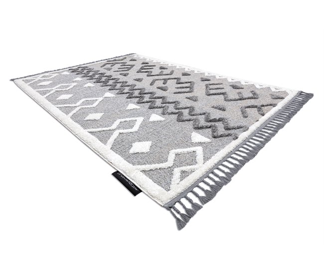 Conforama Alfombra MAROC P659 Azteca Étnico Franjas Bereber Marroquí Shaggy 80x150 Cm