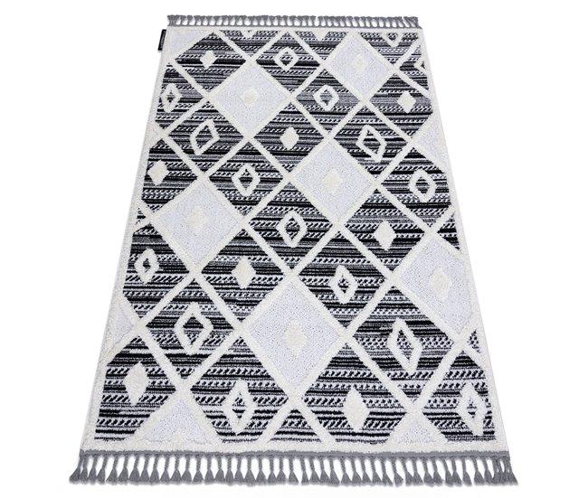 Conforama Alfombra MAROC P662 Diamantes Franjas Bereber marroquí Shaggy 160x220 cm