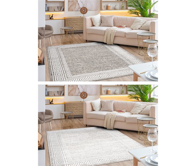 Conforama Alfombra MATEO 8033944 Moderna Griego Marco - Estructural 240x330 Cm