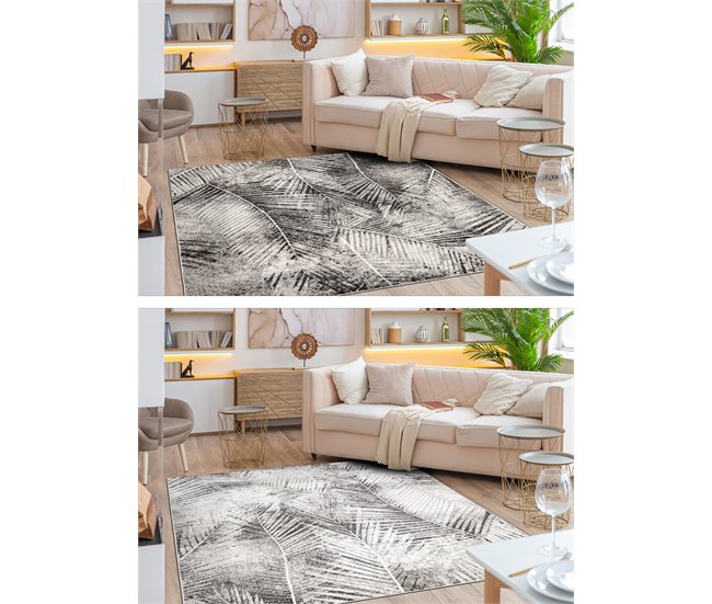 Conforama Alfombra MATEO 8035944 Moderna Hojas De Palma - Estructural 80x150 Cm