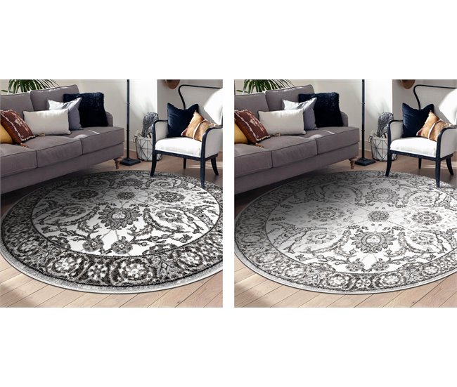 Conforama Alfombra MATEO 8037644 Círculo Moderna Marco Flores - Estructural Cercle 100 Cm