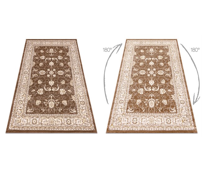 Conforama Alfombra MEFE Moderna 2312 Ornamento Marco - Structural Dos Niveles De Vellón Obscuro 160x220 Cm