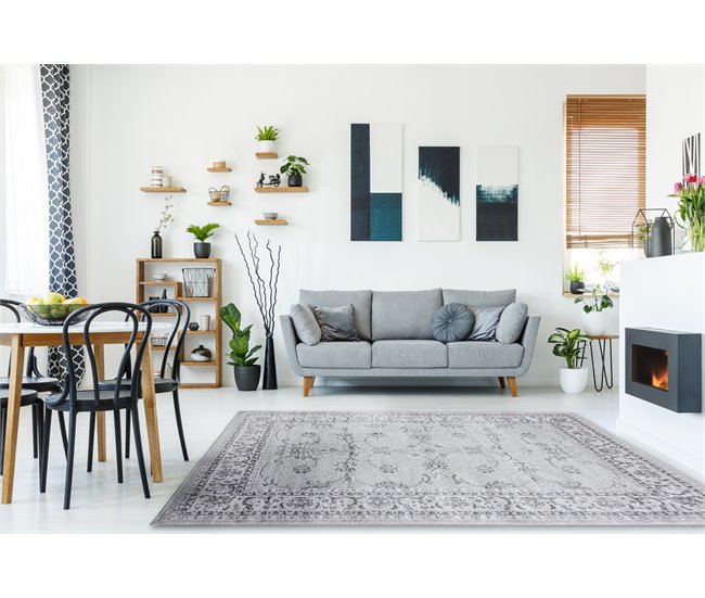 Conforama Alfombra MEFE Moderna 2312 Ornamento Marco - Structural Dos Niveles De Vellón 140x190 Cm