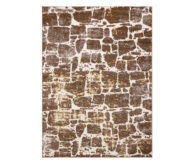 Conforama Alfombra MEFE Moderna 6184 Pavimentación Ladrillo - Structural Dos Niveles De Vellón Obscuro 120x170 Cm