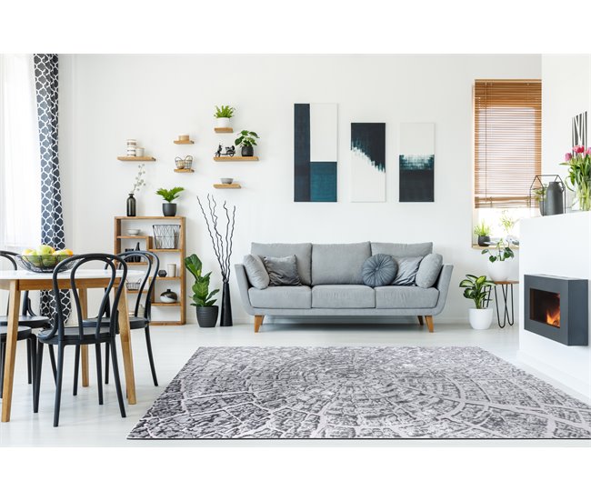 Conforama Alfombra MEFE Moderna 6185 Árbol Madera - Structural Dos Niveles De Vellón 180x270 Cm