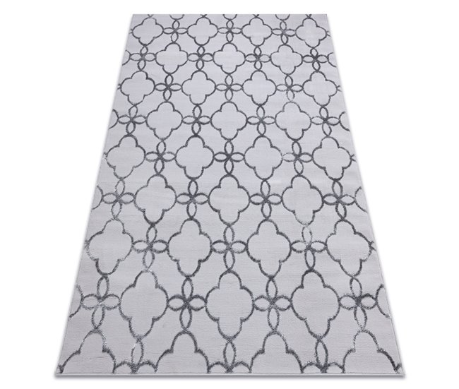 Conforama Alfombra MEFE moderna 8504 conducción flores - Structural dos niveles de vellón oscuro 140x190 cm