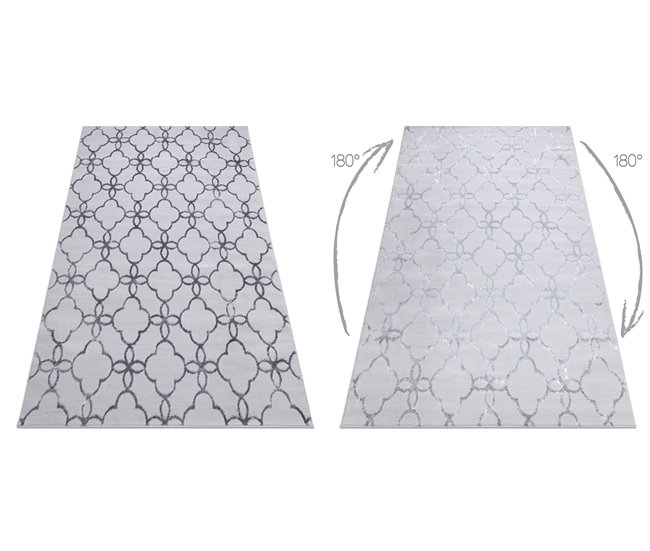 Conforama Alfombra MEFE Moderna 8504 Conducción Flores - Structural Dos Niveles De Vellón Oscuro 280x370 Cm