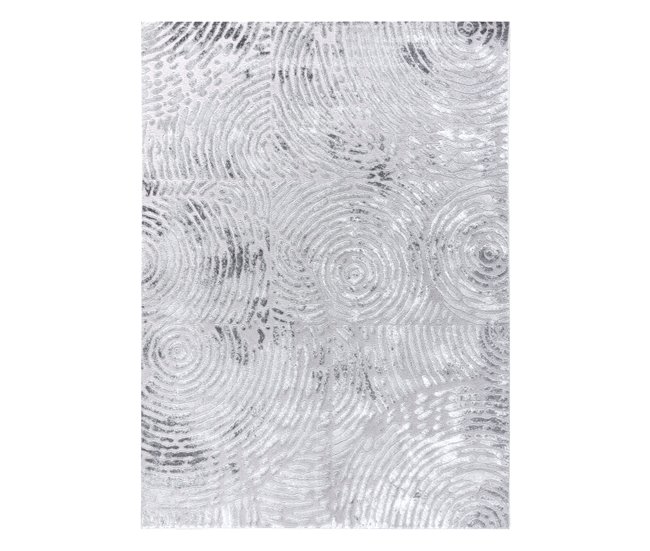 Conforama Alfombra MEFE Moderna 8725 Círculos Huella Dactilar - Structural Dos Niveles De Vellón 140x190 Cm