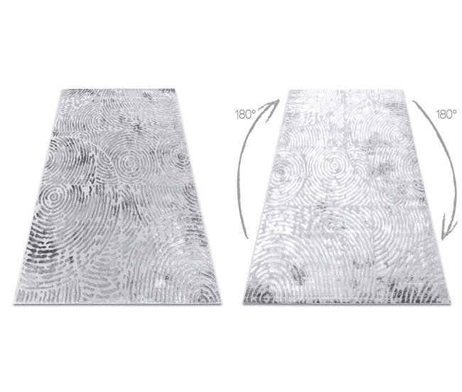 Conforama Alfombra MEFE Moderna 8725 Círculos Huella Dactilar - Structural Dos Niveles De Vellón 160x220 Cm