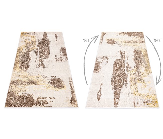 Conforama Alfombra MEFE Moderna 8731 Rosetón Vintage - Structural Dos Niveles De Vellón 120x170 Cm